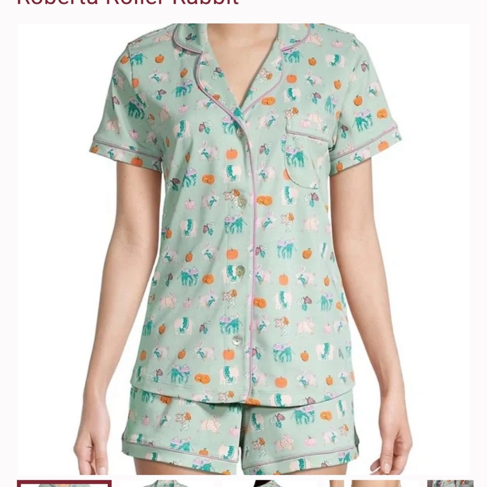 Roller Rabbit Pumpkin Spice Polo Pajama Shorts Set